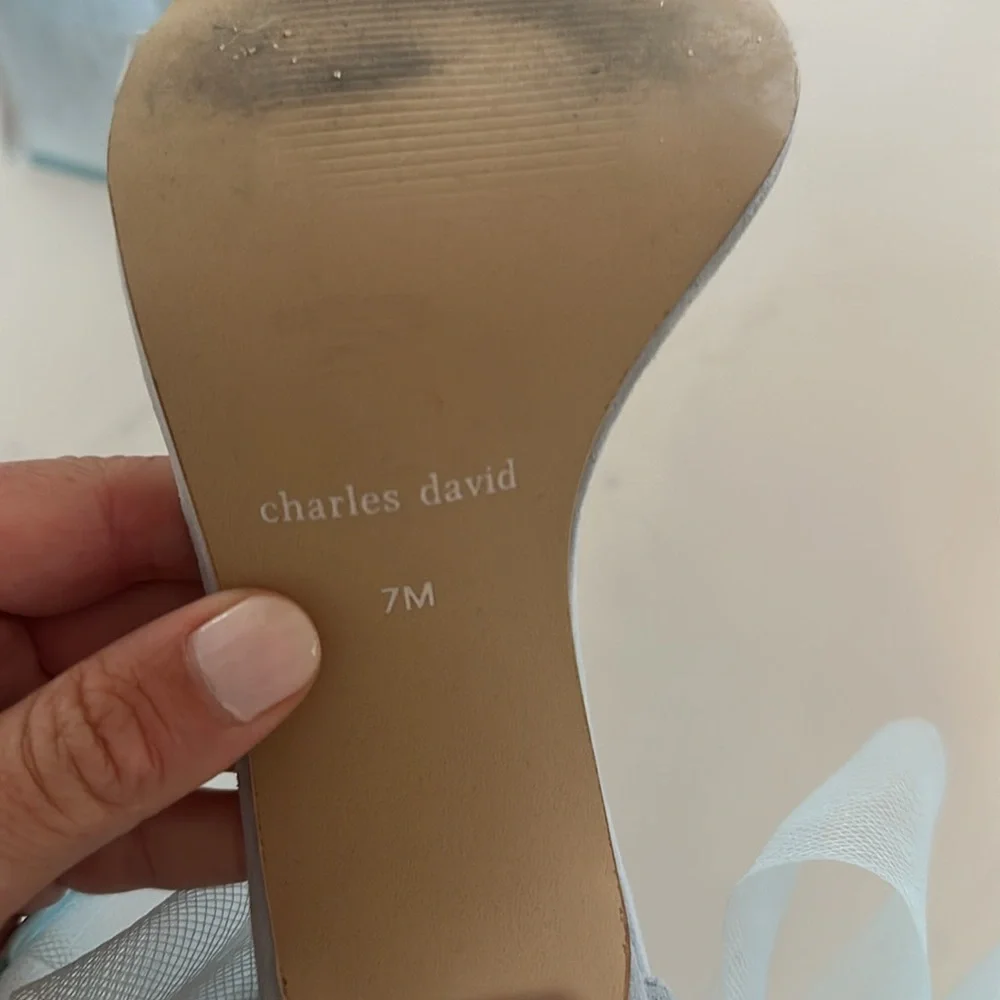 Baby blue bow heels - Picture 5 of 5